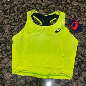 Asics cropped tank top with built-in bra (no pads)